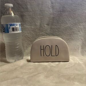 Rae Dunn White 'HOLD' Napkin Holder